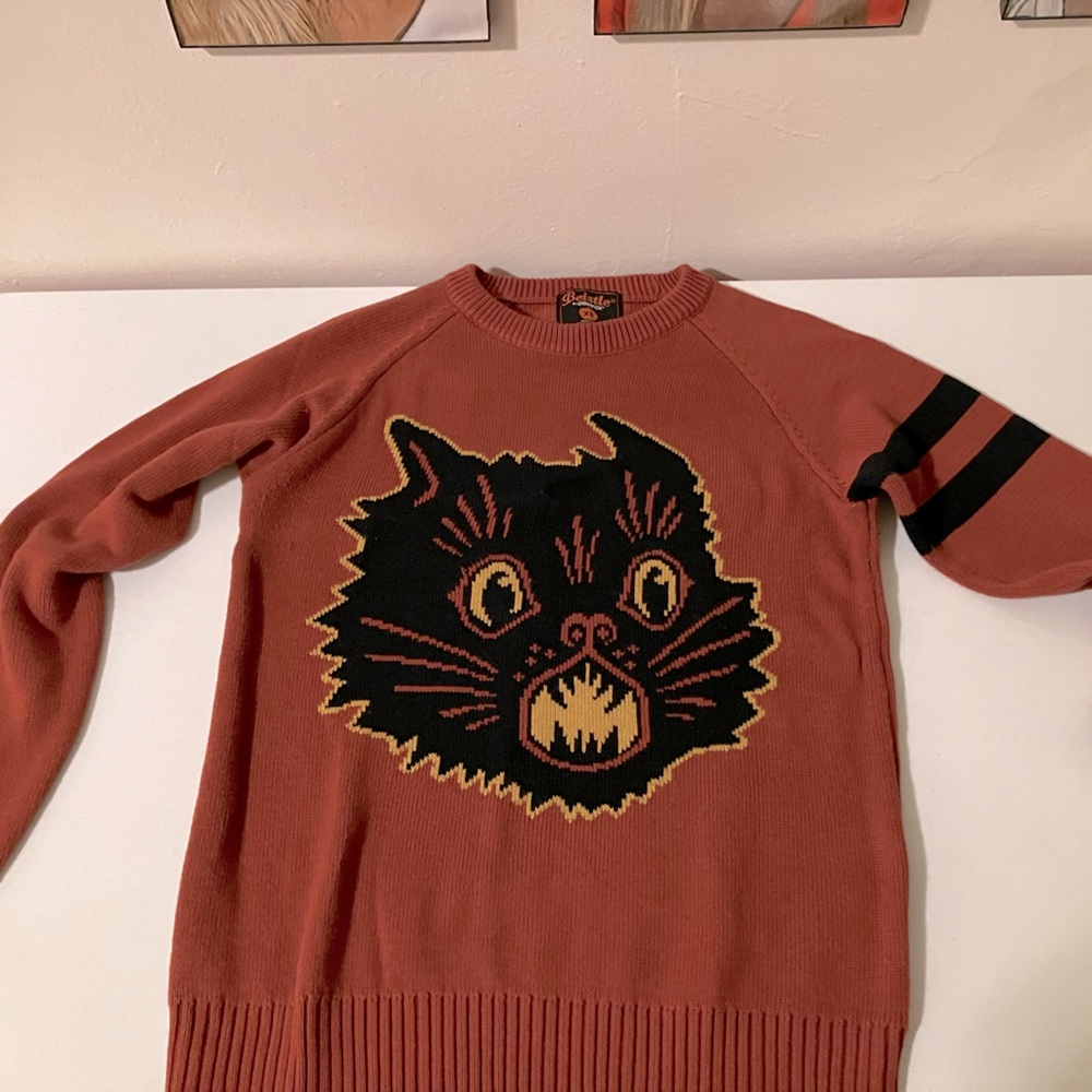 Rust colored cat sweater